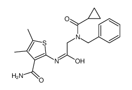 3-Thiophenecarboxamide,2-[[[(cyclopropylcarbonyl)(phenylmethyl)amino]acetyl]amino]-4,5-dimethyl-(9CI)结构式
