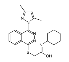 Acetamide, N-cyclohexyl-2-[[4-(3,5-dimethyl-1H-pyrazol-1-yl)-1-phthalazinyl]thio]- (9CI) Structure