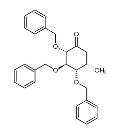 (2S,3R,4S)-2,3,4-tris-benzyloxy-5-hydroxycyclohexan-1-one Structure