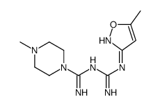 4-methyl-N'-[N'-(5-methyl-1,2-oxazol-3-yl)carbamimidoyl]piperazine-1-carboximidamide结构式