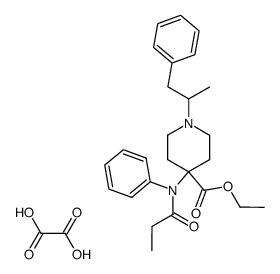 1-(1-Methyl-2-phenylethyl)-4-(N-propionylanilino)piperidin-4-carbonsaeure-ethylester-oxalat结构式