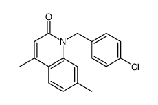 1-[(4-chlorophenyl)methyl]-4,7-dimethylquinolin-2-one结构式