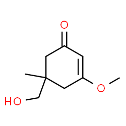 2-Cyclohexen-1-one,5-(hydroxymethyl)-3-methoxy-5-methyl-(9CI) Structure