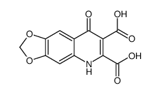 8-oxo-5H-[1,3]dioxolo[4,5-g]quinoline-6,7-dicarboxylic acid Structure