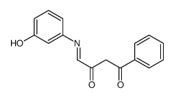 4-(3-hydroxyphenyl)imino-1-phenylbutane-1,3-dione结构式