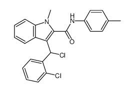 3-[Chloro-(2-chloro-phenyl)-methyl]-1-methyl-1H-indole-2-carboxylic acid p-tolylamide Structure