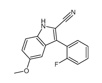 3-(2-fluorophenyl)-5-methoxy-1H-indole-2-carbonitrile结构式