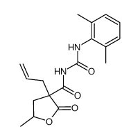 1-(3-Allyl-5-methyl-2-oxo-tetrahydro-furan-3-carbonyl)-3-(2,6-dimethyl-phenyl)-urea Structure