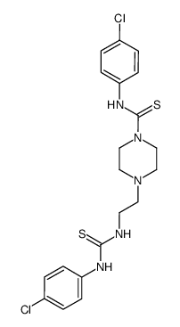 4-{2-[3-(4-Chloro-phenyl)-thioureido]-ethyl}-piperazine-1-carbothioic acid (4-chloro-phenyl)-amide Structure