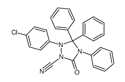 2-(4-chloro-phenyl)-5-oxo-3,3,4-triphenyl-[1,2,4]triazolidine-1-carbonitrile结构式