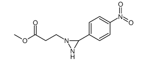 methyl 3-[3-(4-nitrophenyl)diaziridin-1-yl]propanoate结构式