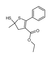 5-Mercapto-5-methyl-2-phenyl-4,5-dihydro-thiophene-3-carboxylic acid ethyl ester Structure