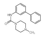 4-methyl-N-(3-phenylphenyl)piperazine-1-carboxamide Structure