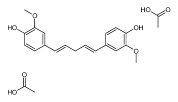 acetic acid,4-[5-(4-hydroxy-3-methoxyphenyl)penta-1,4-dienyl]-2-methoxyphenol Structure