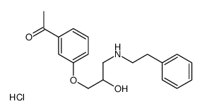 [3-(3-acetylphenoxy)-2-hydroxypropyl]-(2-phenylethyl)azanium,chloride Structure