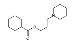 Cyclohexanecarboxylic acid 3-(2-methylpiperidino)propyl ester structure