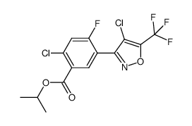 isopropyl 2-chloro-4-fluoro-5-[(4-chloro-5-trifluoromethyl)isoxazole-3-yl]benzoate结构式