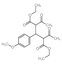 diethyl 2,4-diacetyl-3-(4-methoxyphenyl)pentanedioate structure