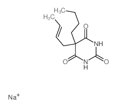 5-[(E)-but-2-enyl]-5-butyl-1,3-diazinane-2,4,6-trione结构式