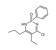 4-chloro-5-ethyl-2-phenyl-6-propyl-1(3),2-dihydro-[1,3,2]diazaphosphinine 2-oxide结构式