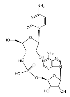 3'-deoxy-3'-aminocytidylyl(3'-5')adenosine structure