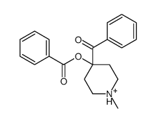 (4-benzoyl-1-methylpiperidin-4-yl) benzoate,hydron结构式