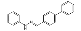 [1,1'-Biphenyl]-4-carboxaldehyde,2-phenylhydrazone Structure