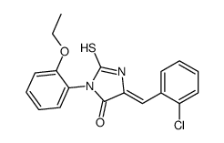 (5Z)-5-[(2-chlorophenyl)methylidene]-3-(2-ethoxyphenyl)-2-sulfanylideneimidazolidin-4-one结构式