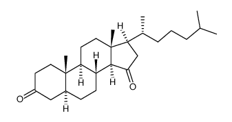 5α,14α-cholestane-3,15-dione Structure