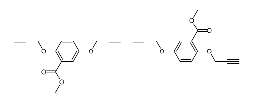 dimethyl 5,5'-(hexa-2,4-diyne-1,6-diylbis(oxy))bis(2-(prop-2-yn-1-yloxy)benzoate)结构式