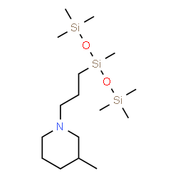 3-Methyl-1-[3-[bis(trimethylsilyloxy)(methyl)silyl]propyl]piperidine结构式