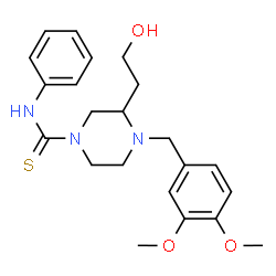 4-(3,4-Dimethoxybenzyl)-3-(2-hydroxyethyl)-N-phenyl-1-piperazinecarbothioamide picture