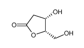 L-threo-Pentonic acid, 2-deoxy-, .gamma.-lactone Structure