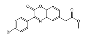 methyl 2-[3-(4-bromophenyl)-2-oxo-1,4-benzoxazin-6-yl]acetate结构式
