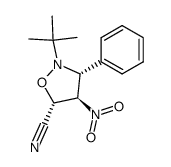 trans-5-cyano-4-nitro-3-phenyl-N-tert-butylisoxazolidine结构式