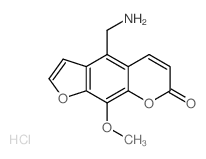 4-(Aminomethyl)-9-methoxy-7H-furo(3,2-g)(1)benzopyran-7-one hydrochloride Structure