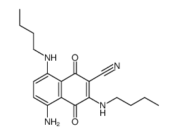 5-amino-3,8-bis(butylamino)-2-cyano-1,4-naphthoquinone结构式