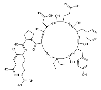 argipressin, 1-(beta-mercapto-beta,beta-diethylpropionic acid)-结构式