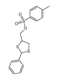 4-p-toluenesulfonyloxymethyl-2-phenyl-1,3-dithiolane Structure