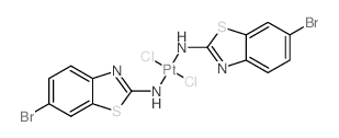 (6-bromobenzothiazol-2-yl)azanide; dichloroplatinum Structure