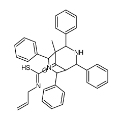 5-methyl-9-oxo-2,4,6,8-tetraphenyl-N-prop-2-enyl-3,7-diazabicyclo[3.3.1]nonane-3-carbothioamide结构式