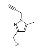 1H-Pyrazole-3-methanol,5-methyl-1-(2-propynyl)- (9CI) structure