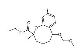 ethyl 6-(methoxymethoxy)-2,9-dimethyl-3,4,5,6-tetrahydro-2H-benzo[b]oxocine-2-carboxylate结构式