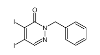 2-benzyl-4,5-diiodopyridazin-3-one Structure