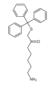7-amino-1-tritylsulfanylheptan-2-one Structure