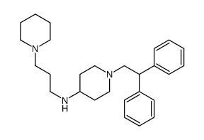 1-(2,2-diphenylethyl)-N-(3-piperidin-1-ylpropyl)piperidin-4-amine结构式
