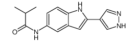 2-methyl-N-[2-(1H-pyrazol-4-yl)-1H-indol-5-yl]propanamide Structure