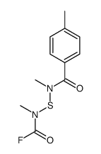 N-methyl-N-[methyl-(4-methylbenzoyl)amino]sulfanylcarbamoyl fluoride结构式