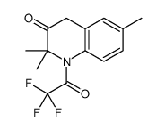 2,2,6-trimethyl-1-(2,2,2-trifluoroacetyl)-4H-quinolin-3-one结构式