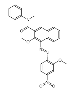 1-(2-methoxy-4-nitrophenylazo)-2-methoxy-3-naphtho-N-methylanilide结构式